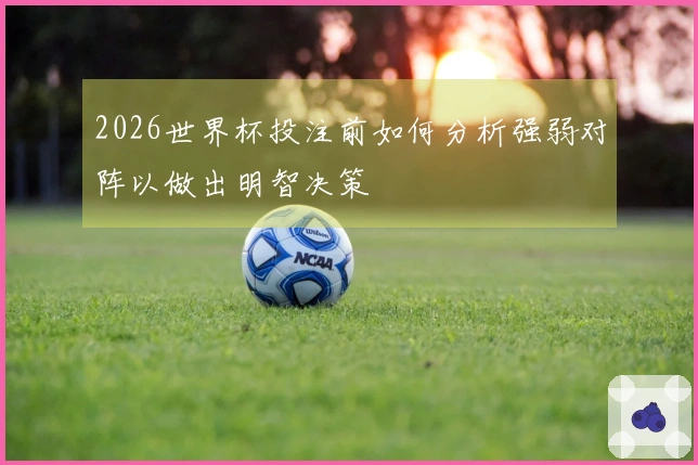 2026世界杯投注前如何分析强弱对阵以做出明智决策
